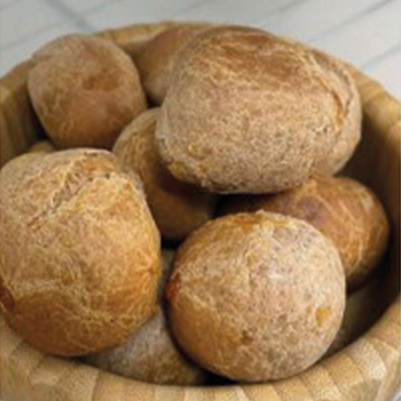 “Blending it with sour cassava starch produced a crisp crust and soft crumb, with the colour of wholemeal dough.”